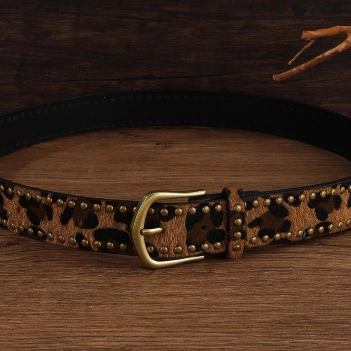 Wholesale Women' s Leopard Print Inlaid Paw Nails All-match Decorative Belt
